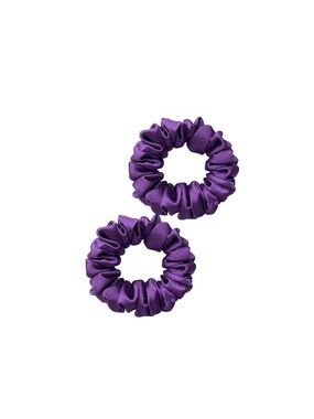 Purple Satin Hair Scrunchies,set of 6